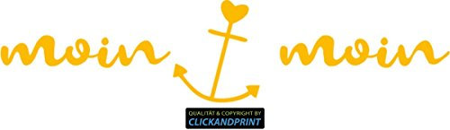CLICKANDPRINT Aufkleber » Moin Moin, 170x39,6cm, Sonnengelb • Dekoaufkleber/Autoaufkleber/Sticker/Decal/Vinyl