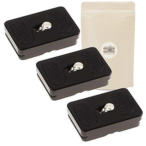 Adaptout X3 Arca Swiss Standard 25mm PU25 PU 25 Plateau Rapide DB Qr25 Benro Gitzo Induro B0 B1 B2 J1 N1 Queue d'arronde Plate - Black - Camera Tripod - Tripod Mount - 38 x 70 mm