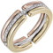 Jobo Damen Ring 585 Gold Tricolor mit Diamanten Brillanten rundum Größe 58