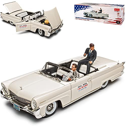 Sun Star Lincoln Continental MKIII Cabrio mit Figur John F. Kennedy in Oregon 1960 1/18 Modell Auto