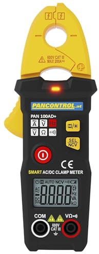 Pancontrol PAN 100AD+ Stromzangen 100A AC/DC mit autom. Funktionswahl, Phasenprüfer und kontaktlosem Spannungsprüfer