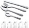 GOODFEER Cutlery Set for 6 People, 24pcs Tableware Dinner Spoon Knife and Fork Sets, Stainless Steel Silverware Dishwasher Safe Flatware