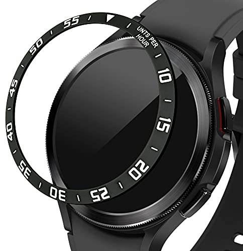 kwmobile Schutzring kompatibel mit Samsung Galaxy Watch 4 Classic (46mm) Fitnesstracker - Bezel Ring Lünette in Schwarz Silber