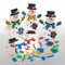 Baker Ross FC123 Schneemann-Karten-Sets, 6 Stück, Kartenherstellungsset für Kinder, zum Selbermachen von Weihnachtskarten, ideal für festliche Kunst- und Bastelprojekte