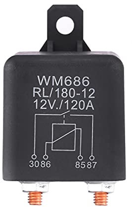 Yctze pour coupleur separateur 1 pc 12V 120A Relais Voiture Van ON/OFF 4 Broches Heavy Duty Split Van Boat pour coupleur separateur batterie 12v Relais de de voiture