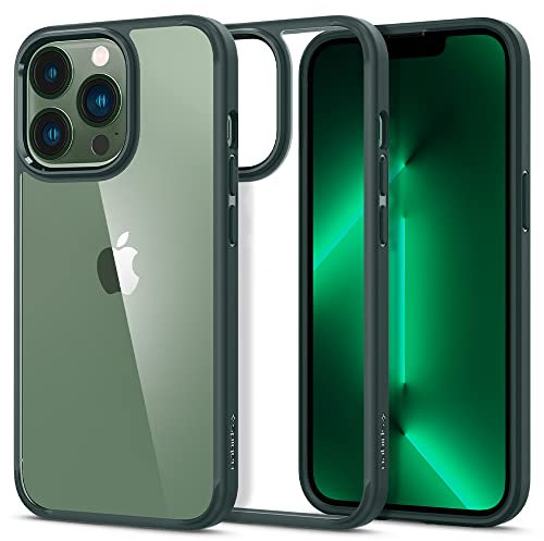Spigen Ultra Hybrid Hülle Kompatibel mit iPhone 13 Pro -Midnight Grün
