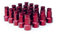 20x Lug Nuts | ESTILO-R | Lug Nut Cover | SW 19 | rot eloxiert