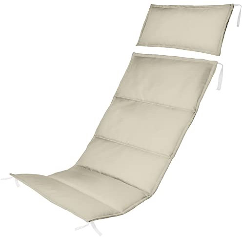 Ferocity Beige Cuscino per Sedia a Sdraio Rivestimento Idrorepellente Pieghevole Cuscino in Poliestere di Alta qualità con Cotone Lana [145]