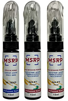 MSRP FRANCE Stylo retouche peinture pour RENAULT NNP Rouge Flamme Réparation rayures carrosserie, Kit stylo peinture voiture 15ml, Pointe ultra fine et pinceau intégré