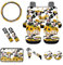 chaqlin Autositzbezüge mit Sonnenblumen-Kuh-Druck, komplettes Set, 12-teilig, universelles Auto-Innenzubehör, mit Lenkradbezug, Sicherheitsgurtpolster, Untersetzer, Armlehnenpolster