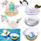 Posavasos Piscina, Saijer Portavasos Inflable Soporte Inflable para Bebidas Flotador Bebidas Piscina Posavasos Flotadores Set Unicornio Hinchables Mini Flotadores para Bebida Fiesta de Playa 5 Piezas