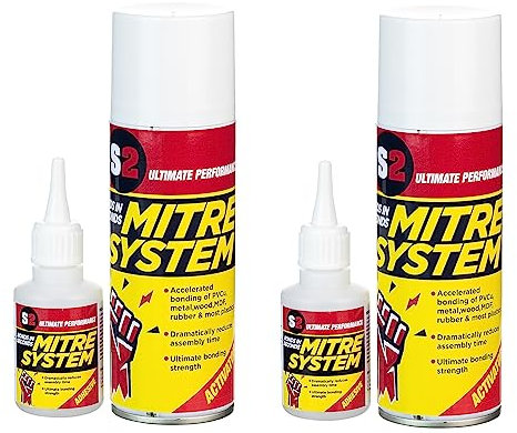 STICK2 Mitre Ultimate Fix Adhesive Kit – 50g HV Super Glue & 200ml Activator Spray | Rapid Bonding for Wood, Metal, PVC, MDF, Plastic, Rubber, Ceramics & More | DIY Adhesive (2)