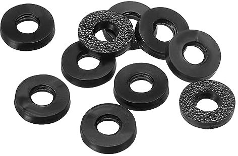 PATIKIL M3 Rondelle Plate Caoutchouc, 40 Paquet 3 mm ID 7 mm OD 1.2mm Epaisseur Etanchéité Espaceur Joint Anneau pour Robinet Tuyau Eau Tuyau Fixation Boulon, Noir