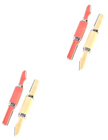 Beaupretty 4sätze Tragbare Augenbrauen Trimmer Für Scharfe Doppelseitige Rasierer Rot Und Gelb Für Zuhause Und Salon Rostfreier Einfach Zu Reinigen