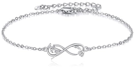 YFN Dragonfly Infinity Armband Sterling Silber für Frauen Libelle Schmuck Muttertag Geburtstag Geschenk(Damen)