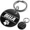 SanJuve Edelstahl Hundemarke schwarz mit Gravur - ⌀25mm oder 30mm - Personalisiert mit Name, Motiv und Text - Runder Anhänger für Halsband als Tiermarke für Hunde und Katzen