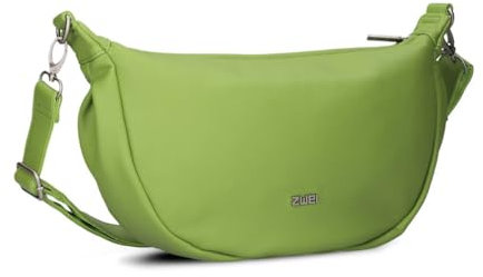 Zwei Damen Handtasche Mademoiselle.M M70 Moon-Bag 4 Liter Trend-Tasche in Halbmond-Form vielseitig als Bauchtasche Crossbody-Bag Abendtasche Umhängetasche zu tragen (kiwi)