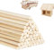 Bâtons Pour Barbe à Papa Baguette Bois Ronde Baton Bois 300mm x 8mm 60pcs Baton Barbe a Papa Pour Le Modélisme Travaux Manuels Et Bricolage (8mm*30cm)
