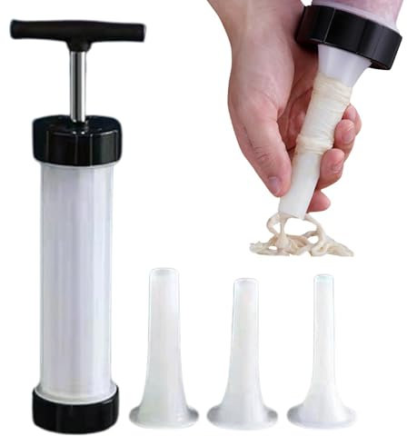 Handheld Wurstfüller | Manuelle Wurstmaschine Mit 3 Größen Fülldüsen-Aufsatz | Wurstfüllmaschine, Fleischfüller, Schnelle Fleischfüllung, Maschine Zum Füllen Von Wurst