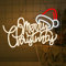 LUCUNSTAR Cartel de neón con texto en inglés «Merry Christmas Hat Neonschild Wanddekoration,Dimmbar Neon Signs mit USB für Party im Innenbereich,Fenster,Kinder,Schlafzimmer Wohnzimmer,