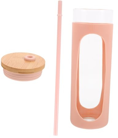 Garneck Valve Straw Cup Chilly Water Bottle Alternative Drinking Cup Glass Tumbler