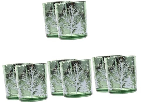 TOPBATHY 8 STK Kerzenhalter aus Glas Kegelkerzenhalter Desktop-Kerzenhalter Minikerzen christbaumkerzenhalter Christbaum kerzenhalter das Dekoration für Weihnachtsfeiern