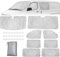 8 Piezas Cubierta Pantalla Ventana Delantera Reemplazo Compatible con VW T5 T6, Juego de Protector de Parabrisas, Parasol para Parabrisas, Protector de Parabrisas, Juego de Parasol Térmico Interno