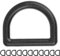 D-Ringe aus Hartplastik, 12 Stück, für 16 mm breite Gurtbänder, in Schwarz, 3 mm starker Ring, D Ring ohne Öffnung, halbrunder Ring aus ABS Kunststoff, Plastikring Schnalle DIY, Gurtband, Gurtriemen