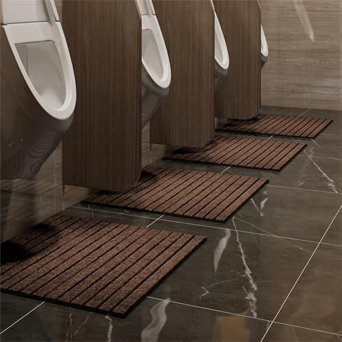1Stück Urinal Matte Antimikrobielle Urinalmatten rutschfeste Badezimmer-Urinmatte, Bodenmatte, saugfähige WC-Urin-Matten für männliche Urinale odor-eliminating Mats(Size:50x60cm,Color:Kaffee)