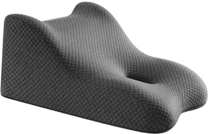 perfk Kissen für Bauchlage, Gesichtskissen Aus Baumwolle, Keilkissen für Bett Zur Unterstützung von Kinn Und Nacken Beim Lesen, Dunkelgrau