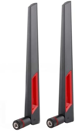 2 Pack | WiFi-Antenne Doppelband 2,4GHz 5,8GHz mit RP-SMA Kontakt | Omnidirektionale 10dBi Antenne für PCI-E WiFi Netzwerkkarte, USB Wireless Adapter, Sicherheit IP-Kamera, Router