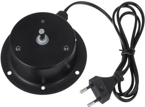 TEHAUX Spiegelkugelmotor Für Bühnenbeleuchtung Discokugel-Motor Klein Mit Eu-Stecker Leiser Rotationsmotor Für Spiegelkugel Einstellbare Geschwindigkeit Und Drehrichtung Für Partys