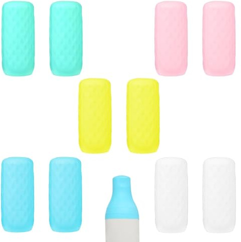10 Pack Silicone Elastic Sleeves for Leak Proof Travel Bottles, Fits Various Sizes, Ideal for Toiletries and Cosmetics