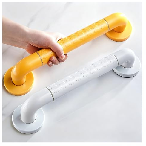 Barre D'Appui Pour Personnes Âgées, Poignée De Douche En Acier Inoxydable Murale Barre D'appui WC Antidérapantes Pour Personnes Âgées Handicapées Porte Serviette(Blanc,120cm)