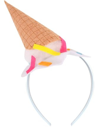ZORESCOLEO Schöner wendbarer Eiscreme-Hut, Haarreif, stilvoller Kopfschmuck für Themenparaden und Foto-Requisiten