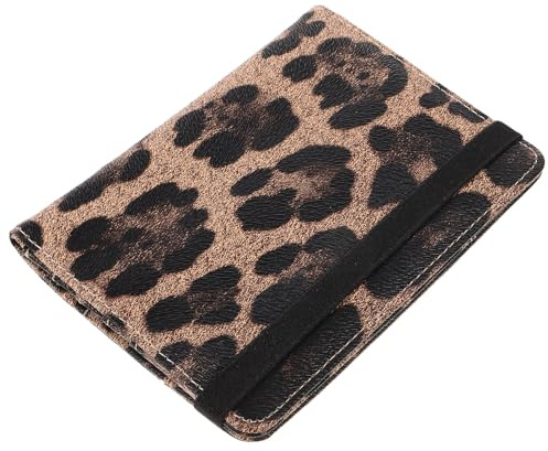 FRCOLOR Custodia Passaporto Rfid con Stampa Leopardata in PU Porta Carte Multiplo e Porta Biglietti per Uomo e Donna Protezione Anti-furto Elettronico per Viaggi Organizzati