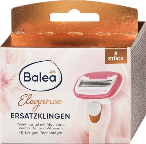 Balea Elegance Rasierklingen, 8 Ersatzklingen für Damenrasierer