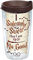 Tervis Brauner Deckel 16 oz farblos