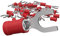 AUPROTEC 50x Connettore a Forcella 0,5-1,5 mm² rosso foro Ø M3,5 SV Capicorda Preisolati PVC Connettori a Forchetta Rame Stagnato Terminali Crimp per Cavi Fili Elettrici