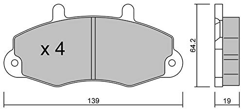 metelligroup 22-0194-0 - Made in Italy - Bremsbeläge