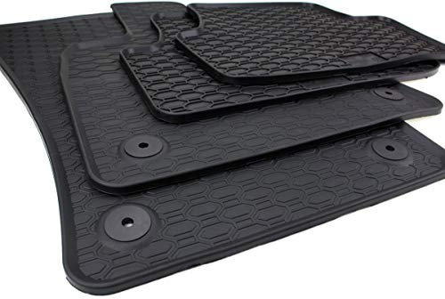 kfz-premiumteile24 Gummimatten Kompatibel mit Ateca 575 mit Karoq NU ab 2017 Premium Fußmatten Allwetter Gummi Schwarz 4-teilig