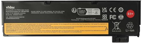 vhbw Akku kompatibel mit Lenovo ThinkPad T480 (20L**) | T470 (20J**), T570 (20J**), T570 (20H**) Notebook (4400 mAh, 11,1 V, Li-Ion)