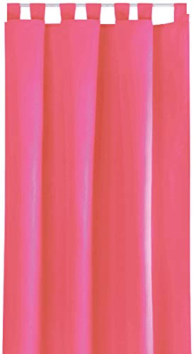 Bestlivings Blickdichte Gardine mit Schlaufen (140x225 cm/Pink), in vielen Variationen
