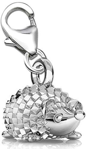 FANTASTIC NAILS COSMETIC COLLECTIONS Damen Igel Charm Anhänger für Armbänder echt 925 Sterling Silber Bettelarmband Geschenkbox Karabiner Mädchen Frauen K522o +V2