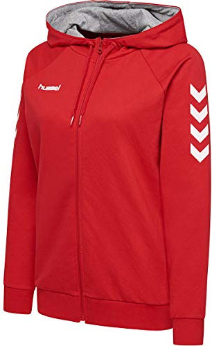 Hummel Damen Hmlgo Cotton Zip Hoodie Kapuzenpullover, True Red, S EU