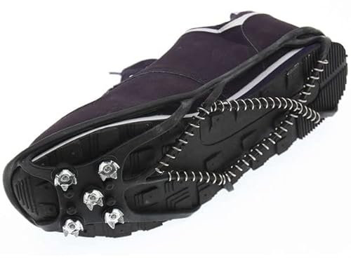 Slidefix Schuhspikes mit Edelstahl Zähne, Noppen, Klampen, Eisspikes, Schuhkralle Spikes als Schneekette für den Schuh oder Stiefel in Safe 5 Spikes Anti rutsch Hilfe, Wandern, Nagelschuhe Gr. 37-43.