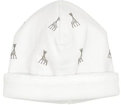 Sophie la Girafe - Bonnet Bébé Naissance - Mixte Garçon et Fille - 1/3 mois - Blanc