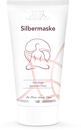 Silbermaske FACES OF FEY - beruhigende Gesichtsmaske mit Mikrosilber - After-Care nach Microneedling - für empfindliche Haut - geeignet für Neurodermitis & akut gereizte Haut 75ml