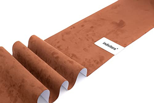 indivitara® Mikrofaserstoff selbstklebend Wildleder Optik Kunstleder Wildlederimitat - Stretch Dehnbar Folie Stoff