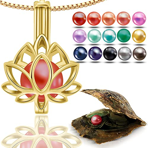 Lotus Armband (Natürliche Perlenfarbe, Gold)